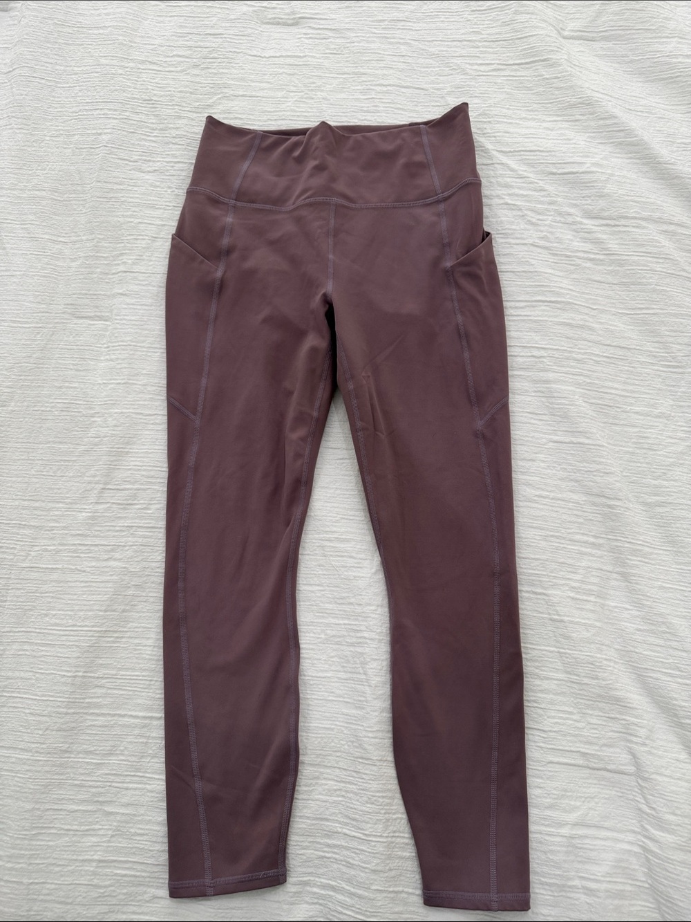 Fabletics Plum-Wine High-Waist Pocket Leggings